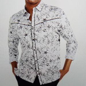 Men's Linen floral shirt
